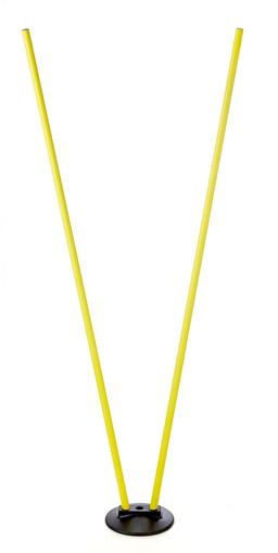 Slalomová tyč bez hrotu 2ks (160 cm)  + podstavec na tyče - 3700322933211